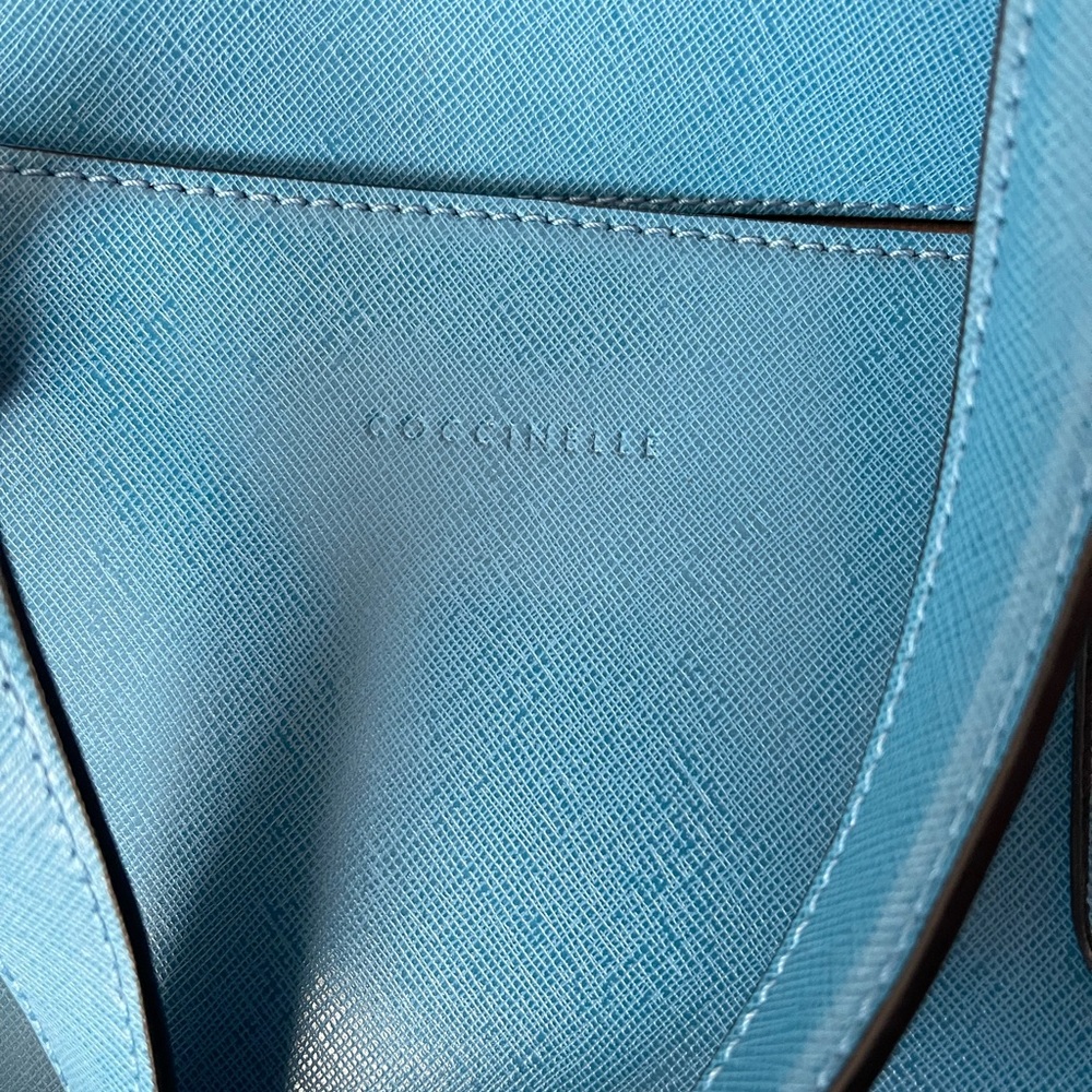 COCCINELLE BLUE TOTE BAG